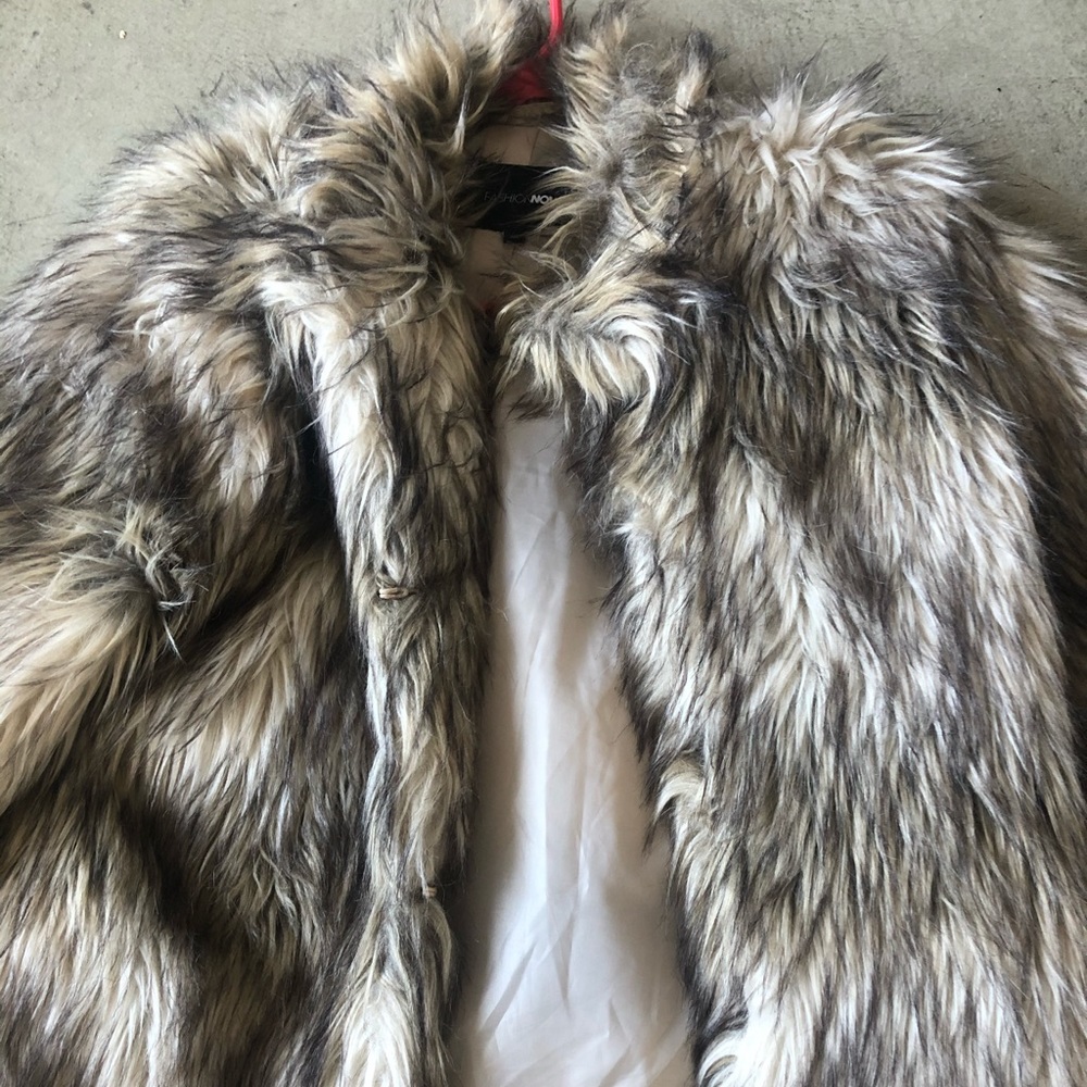 Faux fur coat